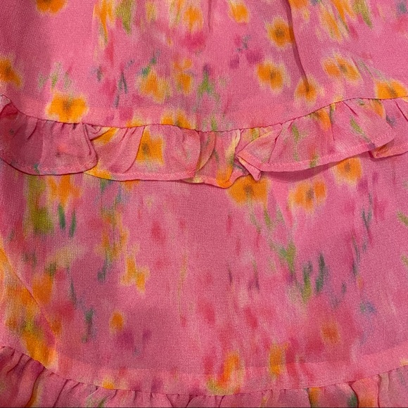 Generation Love Farrah Pink Floral Silk Skirt (XS) - Picture 6 of 13